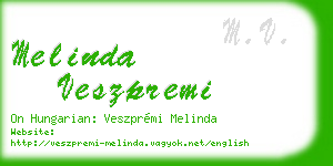 melinda veszpremi business card