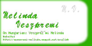 melinda veszpremi business card